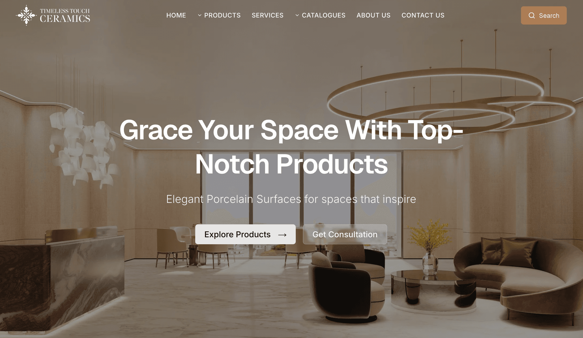 Timeless Touch Ceramics interface